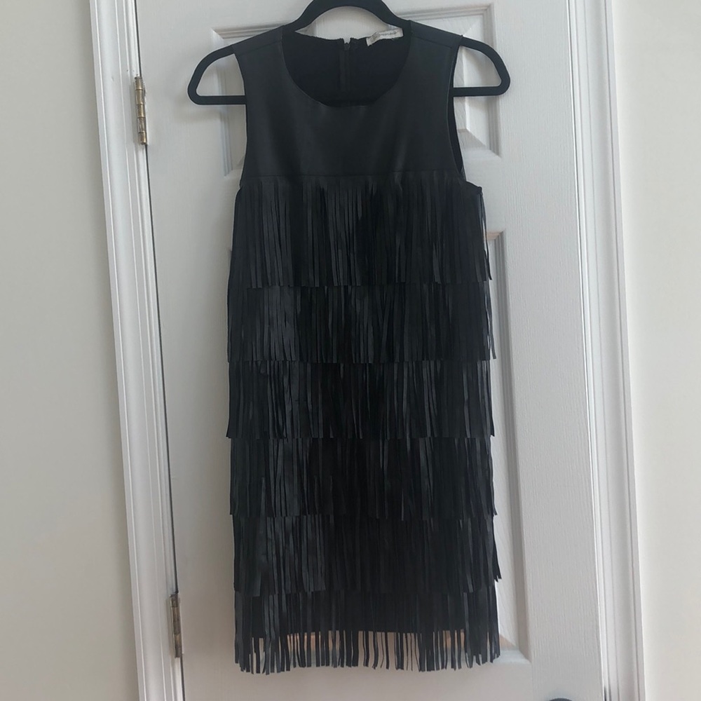 Black Fringe Dress - Urban Outfitters